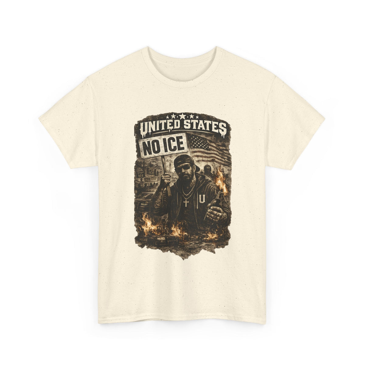 No ICE T-Shirt – USA Statement Streetwear Grafik-T-Shirt