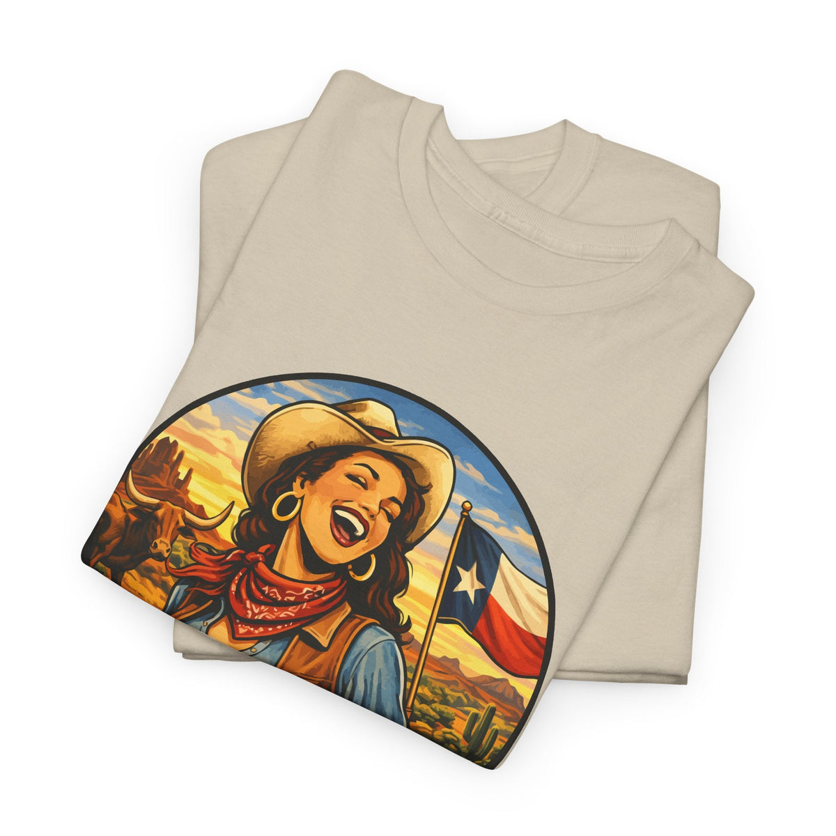 Texas Cowgirl T-Shirt – Vintage Western Texas Grafik-T-Shirt