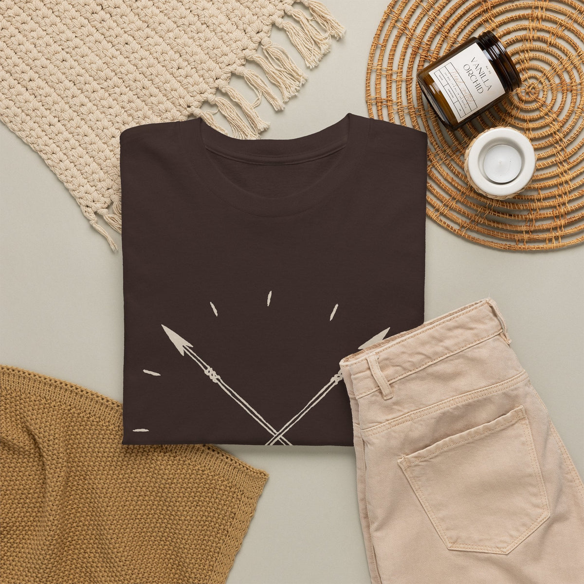 Crossed Arrows T-Shirt – Minimal Boho Outdoor & Abenteuer Grafik-T-Shirt