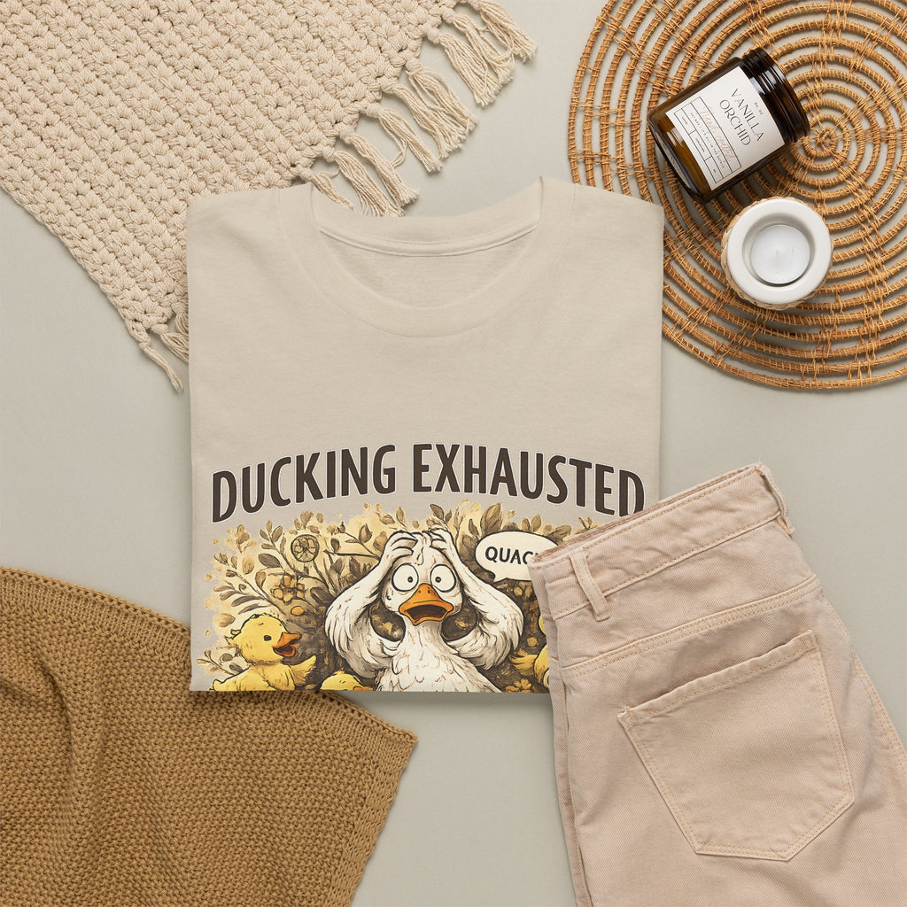 “Ducking Exhausted” T-Shirt – Lustige müde Mama Grafik-T-Shirt