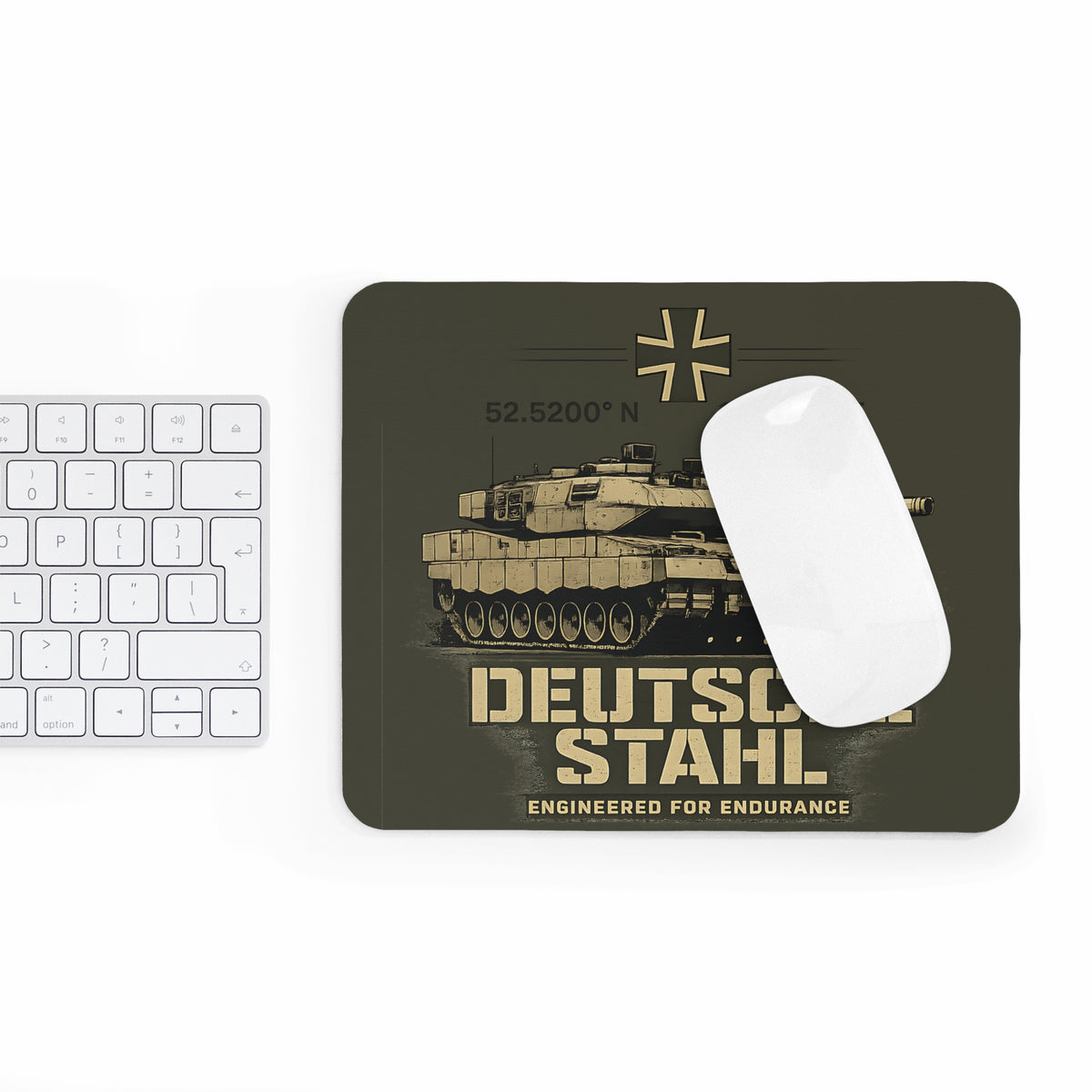 Deutsche Stahl Mousepad – Panzer Militär Design – Mousepad von Kalabula, 23,2 × 19,4 cm