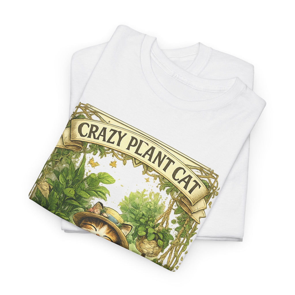 Crazy Plant Cat T-Shirt – Katze & Zimmerpflanzen Grafik-T-Shirt