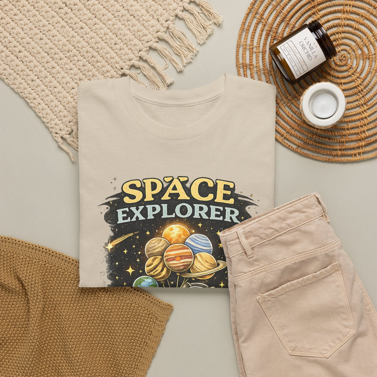 Space Explorer T-Shirt – Astronaut, Galaxie & Planeten Grafik-T-Shirt