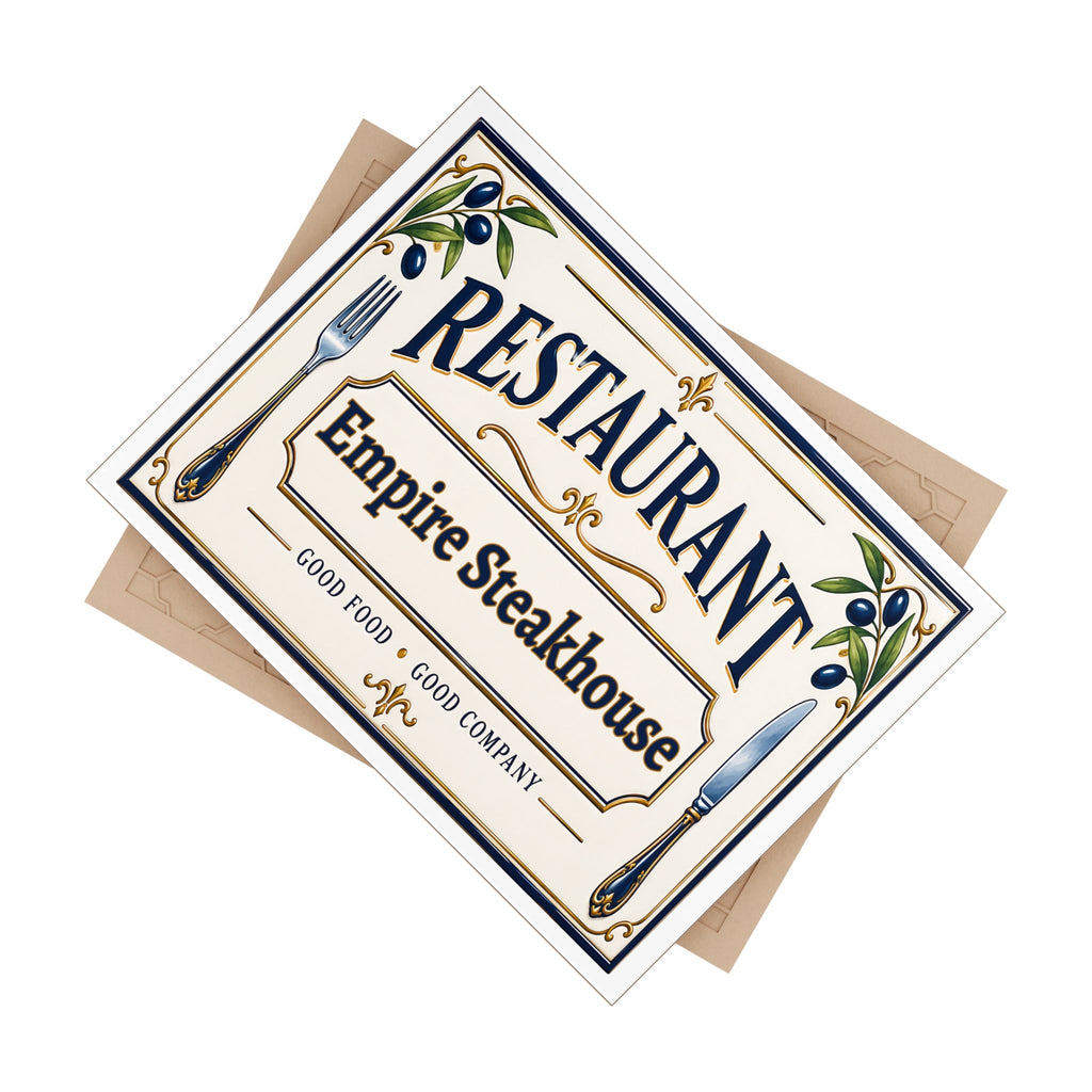 Personalisiertes Restaurantschild aus Keramik – SE9