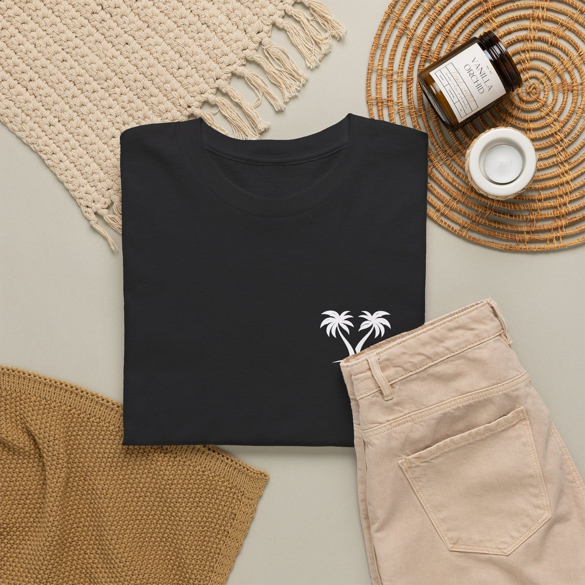Minimal Palm Tree T-Shirt – Tropischer Strand Grafik-T-Shirt
