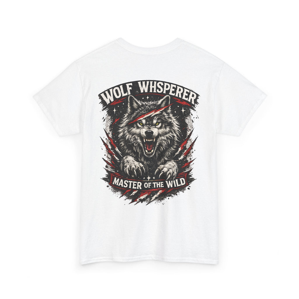 Wolf Biker T-Shirt – „Wolf Whisperer“ Alpha-Wolf Grafik-T-Shirt