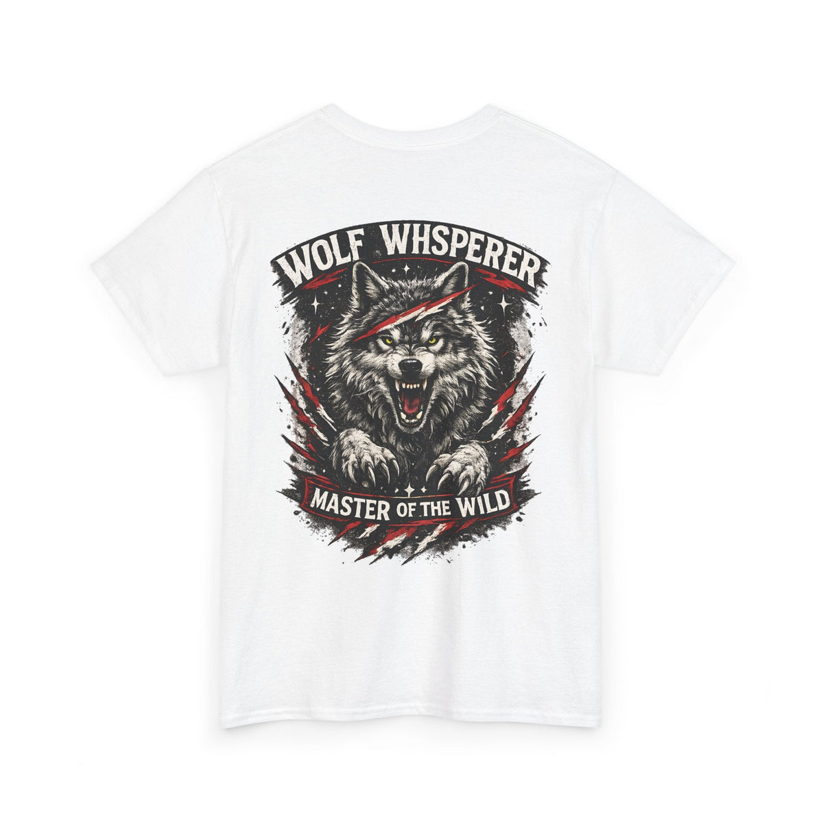 Wolf Biker T-Shirt – „Wolf Whisperer“ Alpha-Wolf Grafik-T-Shirt