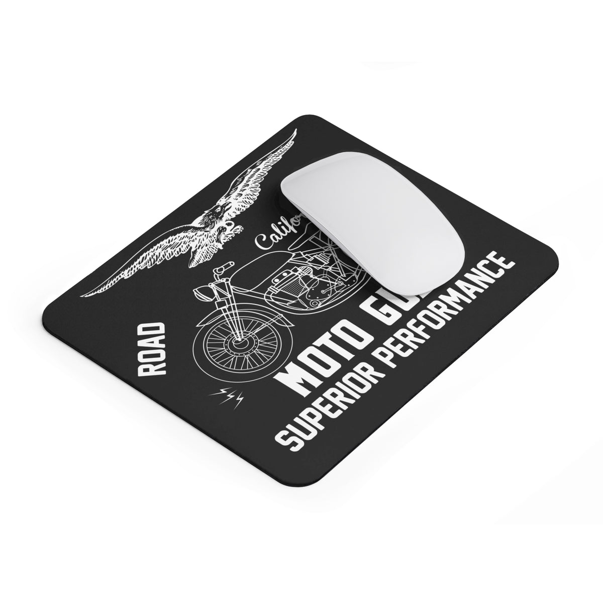 Moto Guzzi California Mousepad – Retro Motorrad Design – Mousepad von Kalabula, 23,2 × 19,4 cm