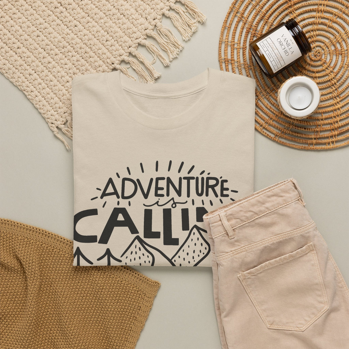 Adventure Is Calling T-Shirt – Outdoor-Abenteuer Grafik-T-Shirt