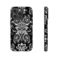 Schwarzes Paisley Handyhülle – Robuste Handyhülle mit Bandana-Muster
