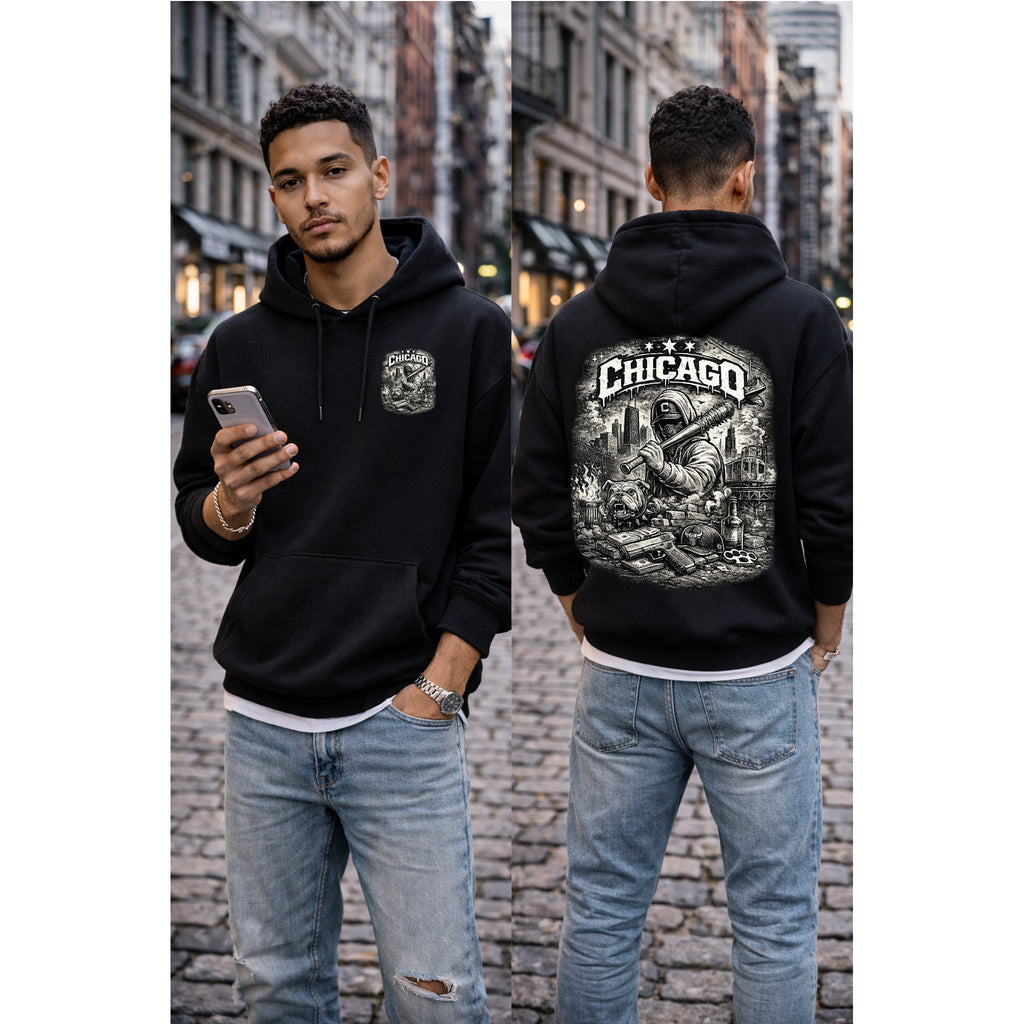 Chicago Streetwear Hoodie Hoodie mit Grafik – Kalabula