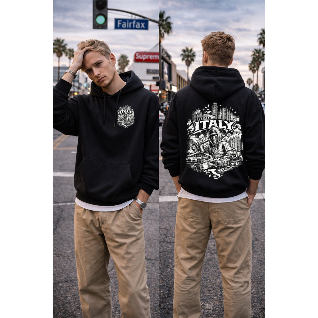 Italy Graphic Hoodie Vintage Reise & Kultur Hoodie – Kalabula