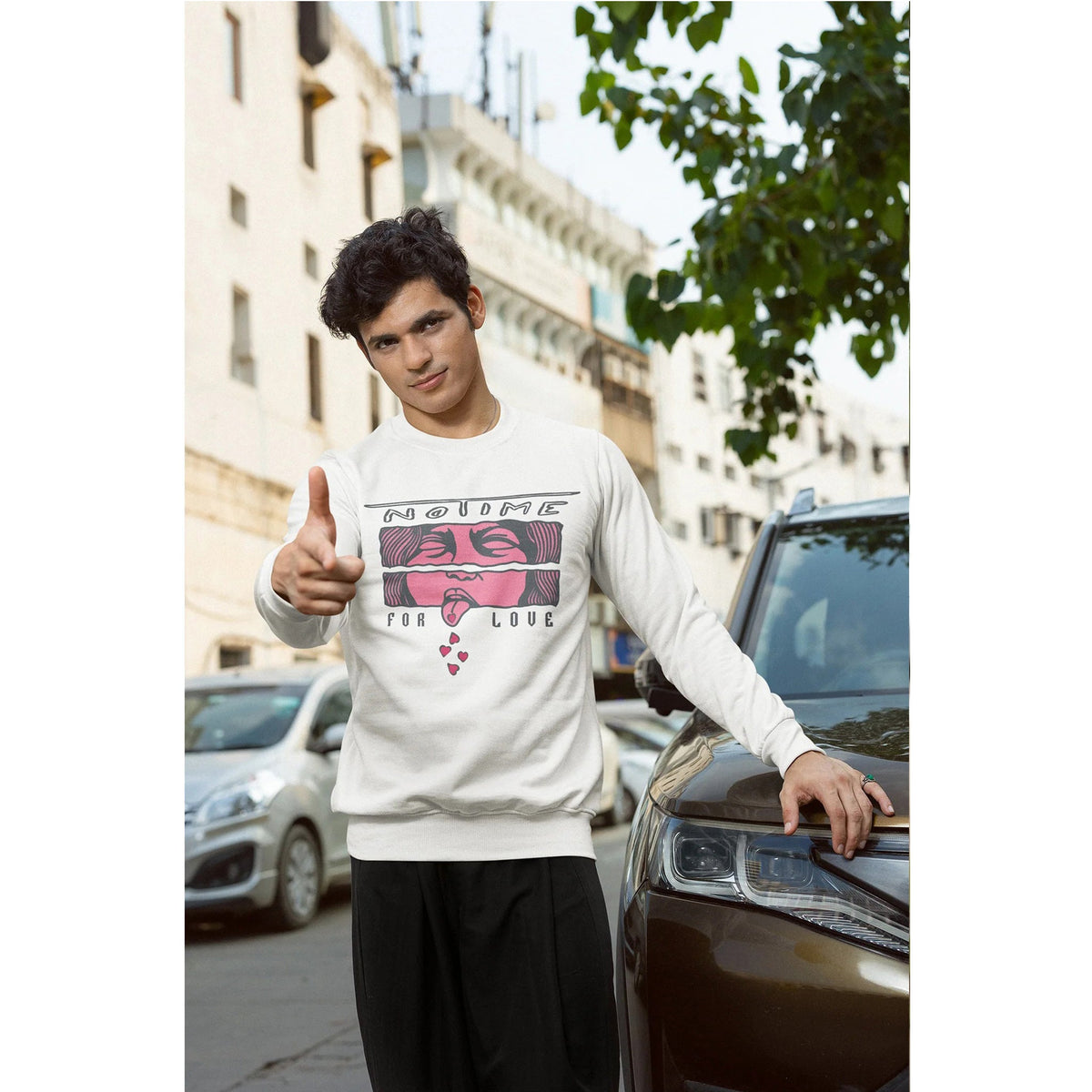 No Time For Love Sweatshirt – Sweatshirt von Kalabula