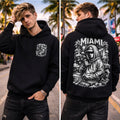 Miami Hoodie Streetwear Hoodie mit Grafik Urban Style Hoodie Hip Hop Hoodie Geschenk für Männer – Kalabula