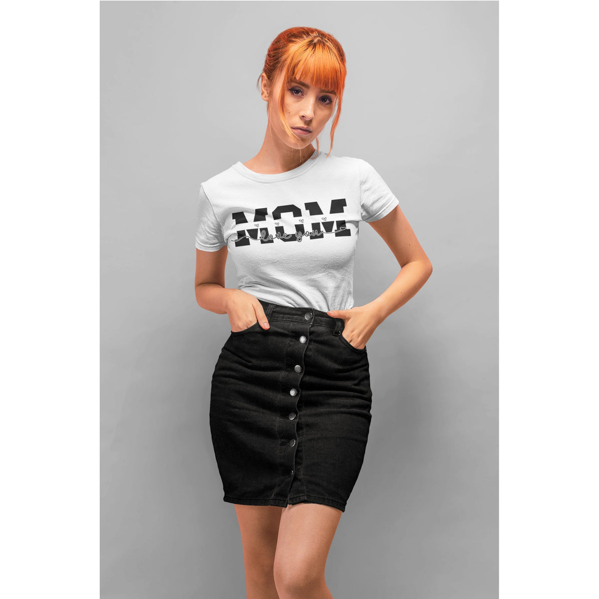 “Mom, I Love You” T-Shirt – Minimalistisches Muttertagsgeschenk T-Shirt