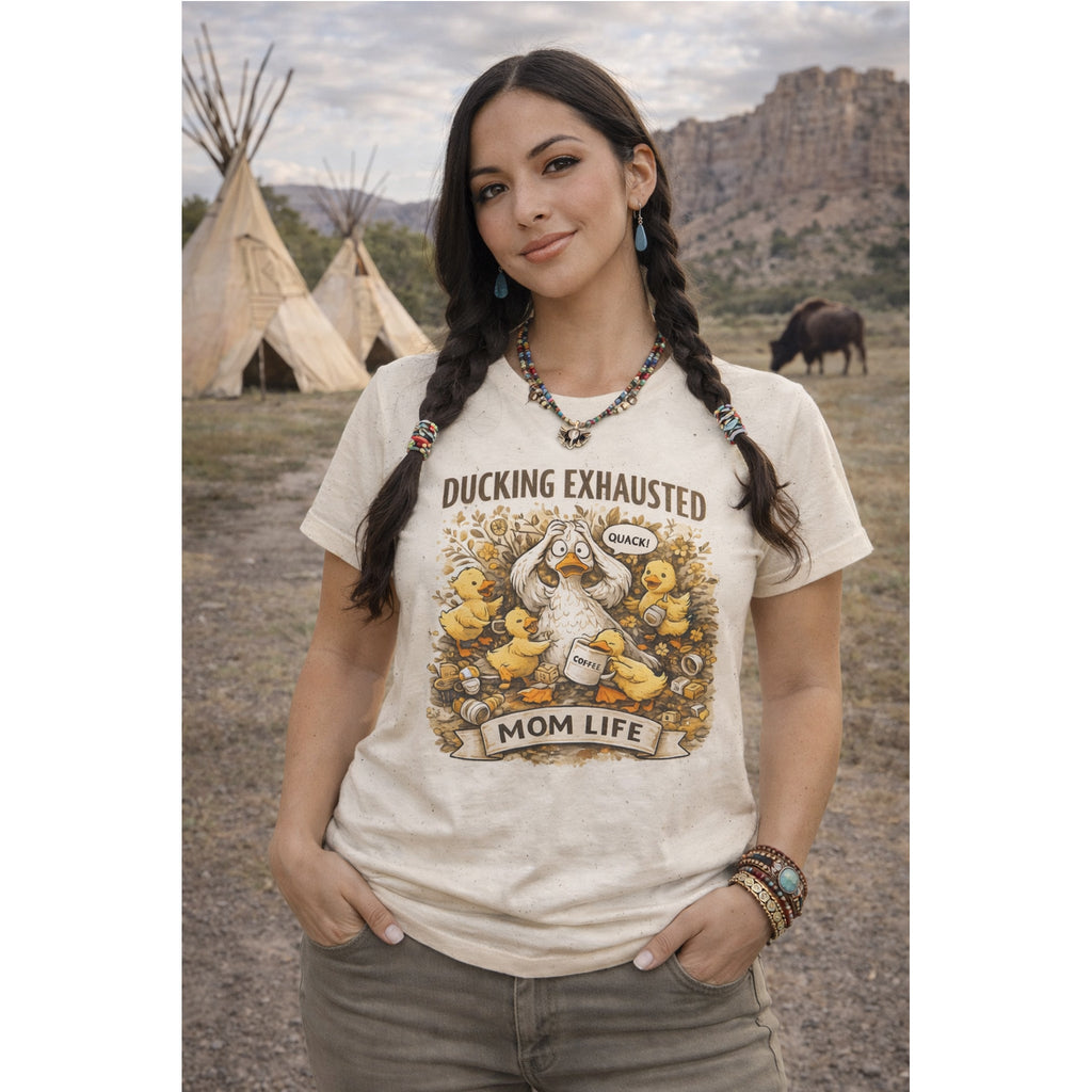 “Ducking Exhausted” T-Shirt – Lustige müde Mama Grafik-T-Shirt