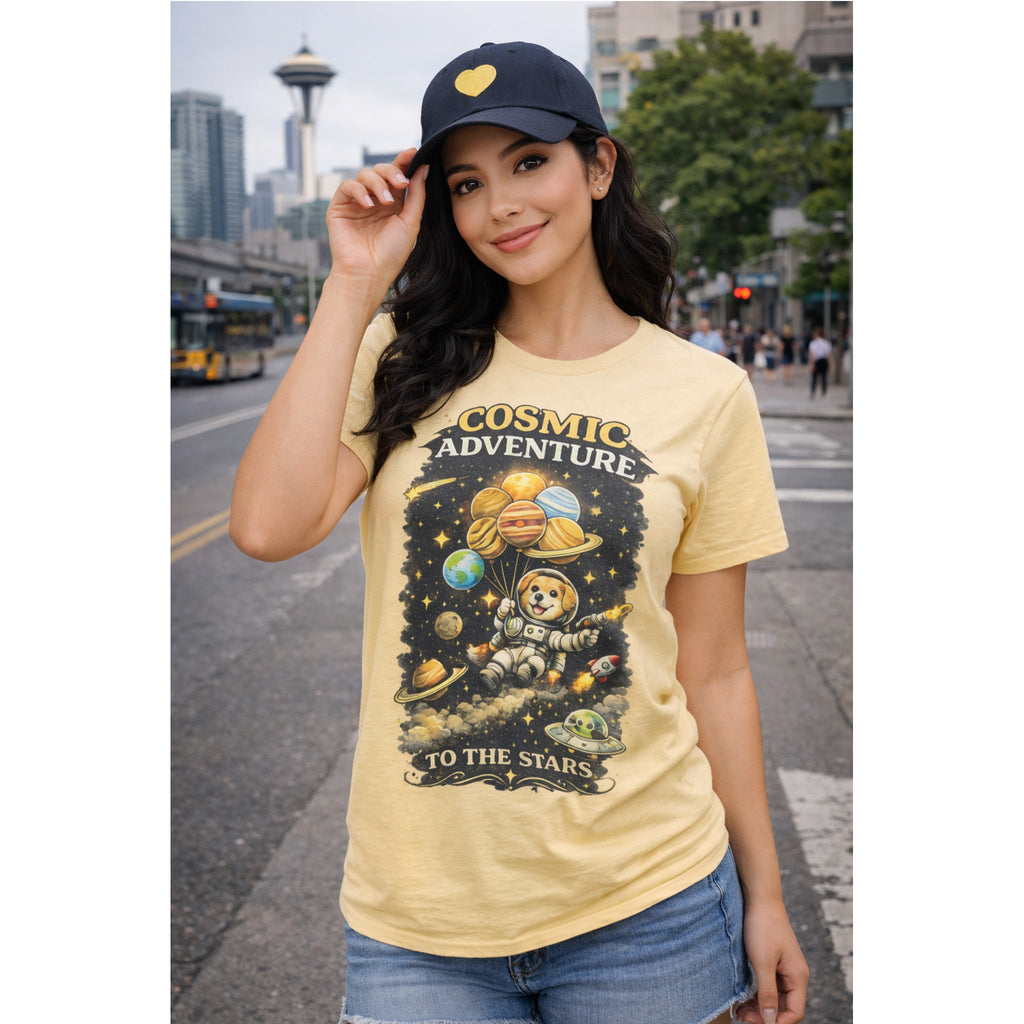 Astronaut Dog T-Shirt – Weltraum-Abenteuer Grafik-T-Shirt