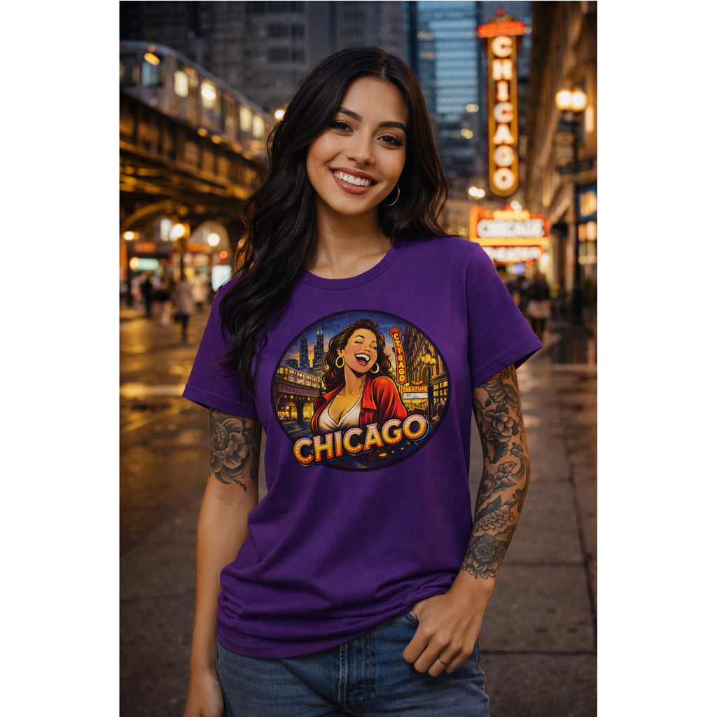 Chicago Skyline T-Shirt – Vintage Retro-Stadt Grafik-T-Shirt