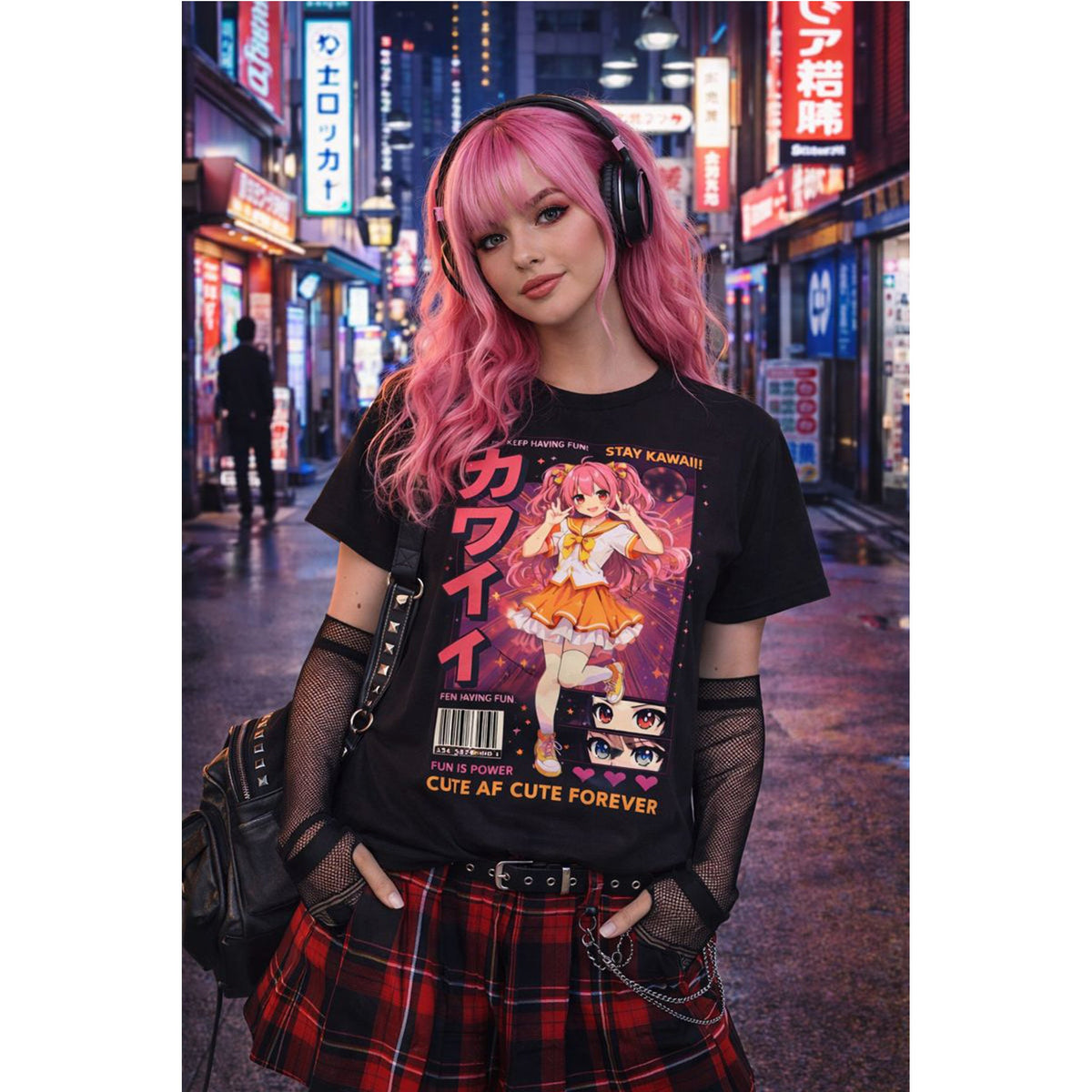 Kawaii Anime Girl T-Shirt – Japanisch inspiriertes Grafik-T-Shirt