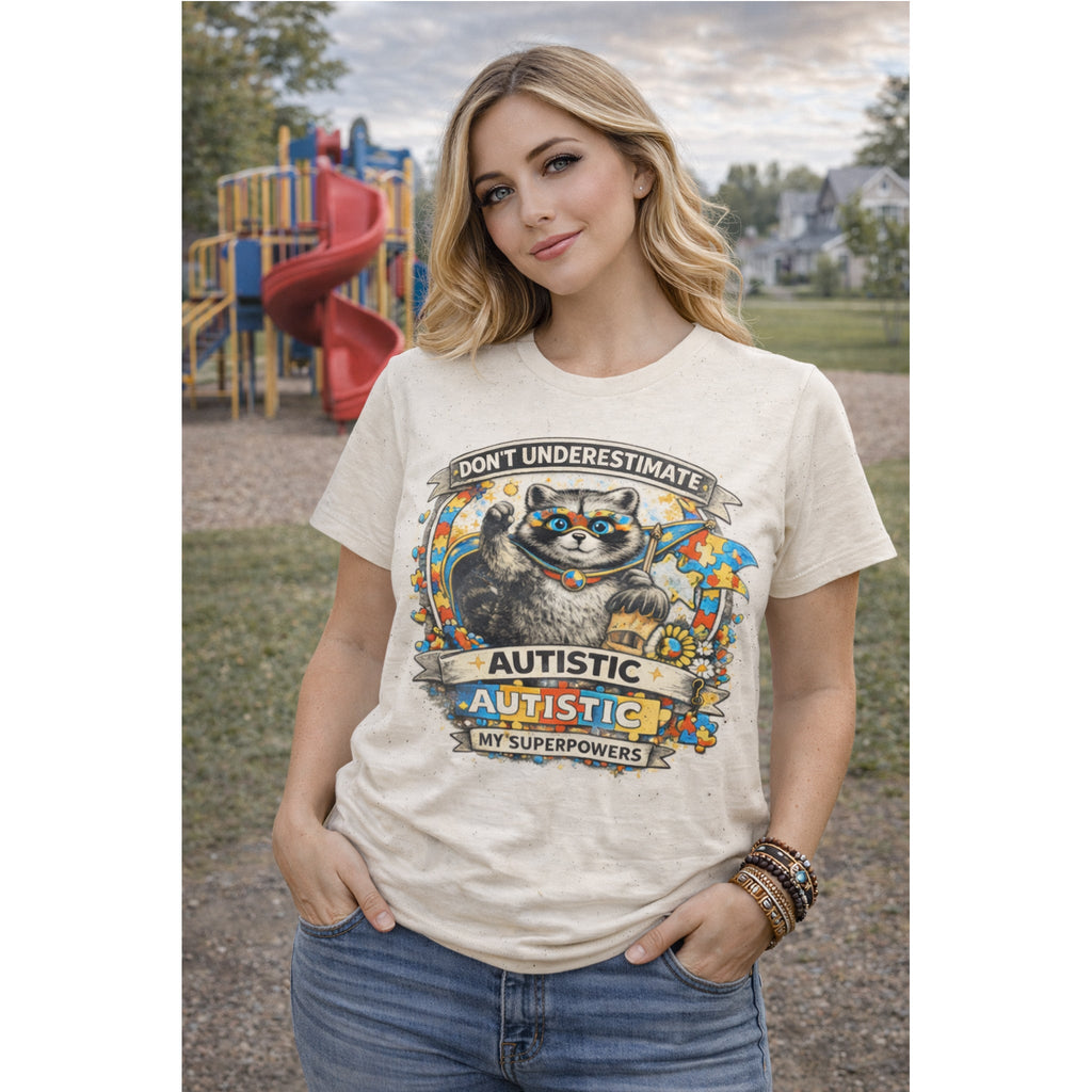 Autism Superpowers T-Shirt – „Unterschätze Autismus nicht“ Grafik-T-Shirt