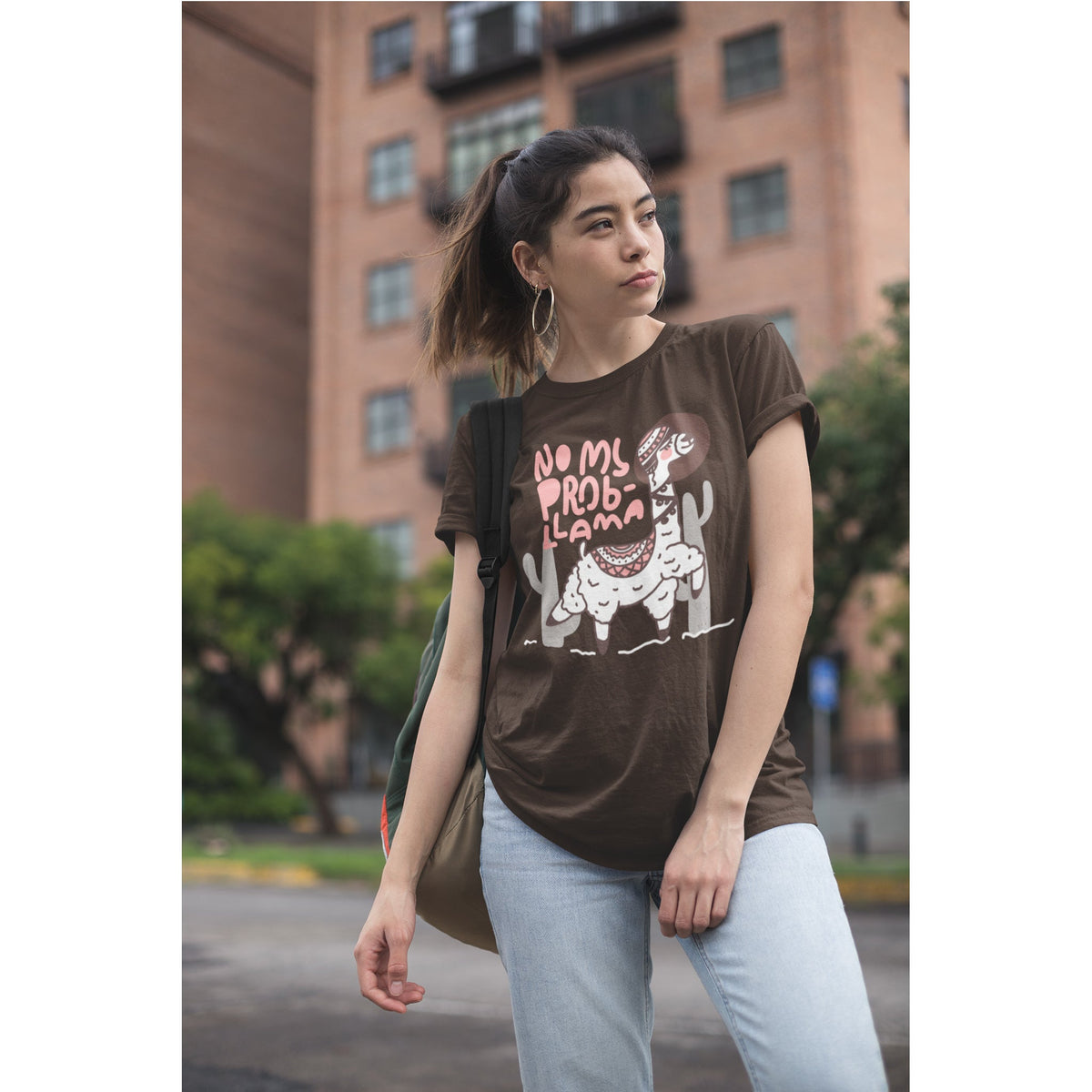 “No Prob Llama” T-Shirt – Lustiges Lama Grafik-T-Shirt