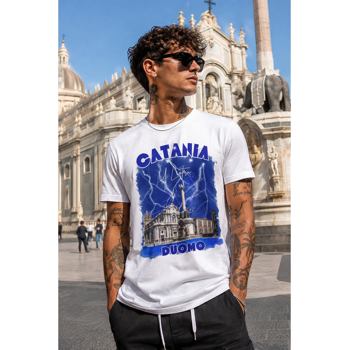 Catania Cathedral T-Shirt – Vintage Sizilien Italien Grafik-T-Shirt