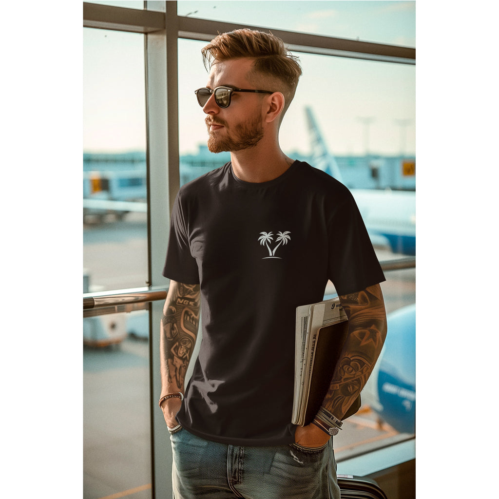 Minimal Palm Tree T-Shirt – Tropischer Strand Grafik-T-Shirt