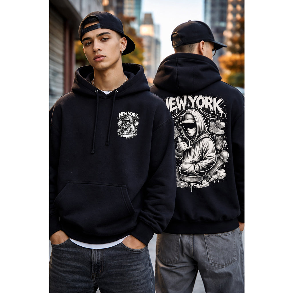 Copy of Hoodie New York Streetwear Graphic Hoodie Rooftop Graffiti DJ Design – Kalabula