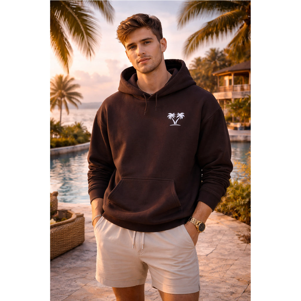 Brown Streetwear Hoodie with Palm – Kalabula