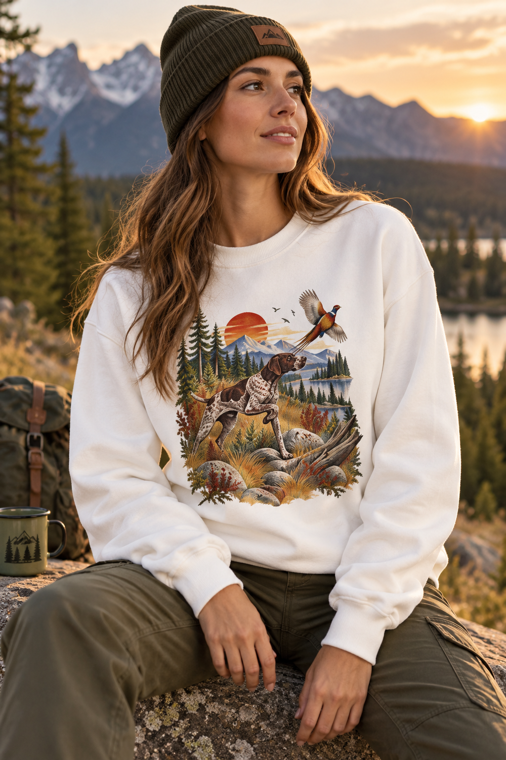 Jagdhund & Fasan Sweatshirt – Sweatshirt von Kalabula