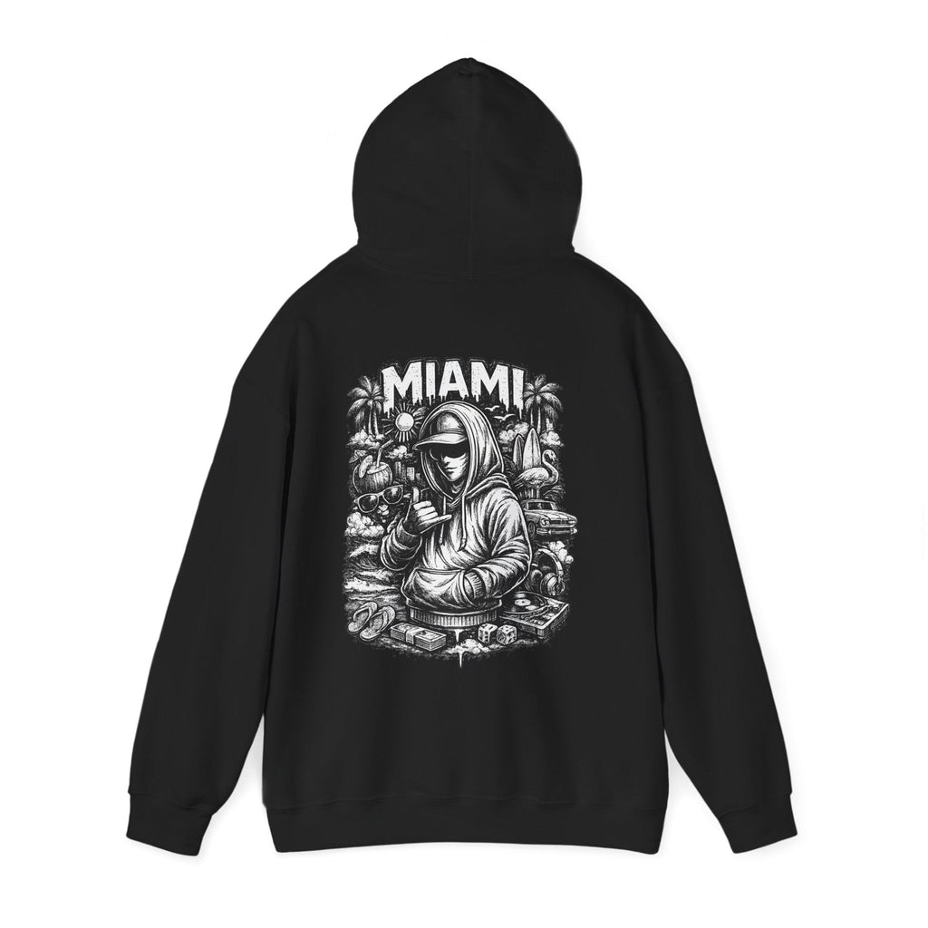 Miami Hoodie Streetwear Hoodie mit Grafik Urban Style Hoodie Hip Hop Hoodie Geschenk für Männer – Kalabula