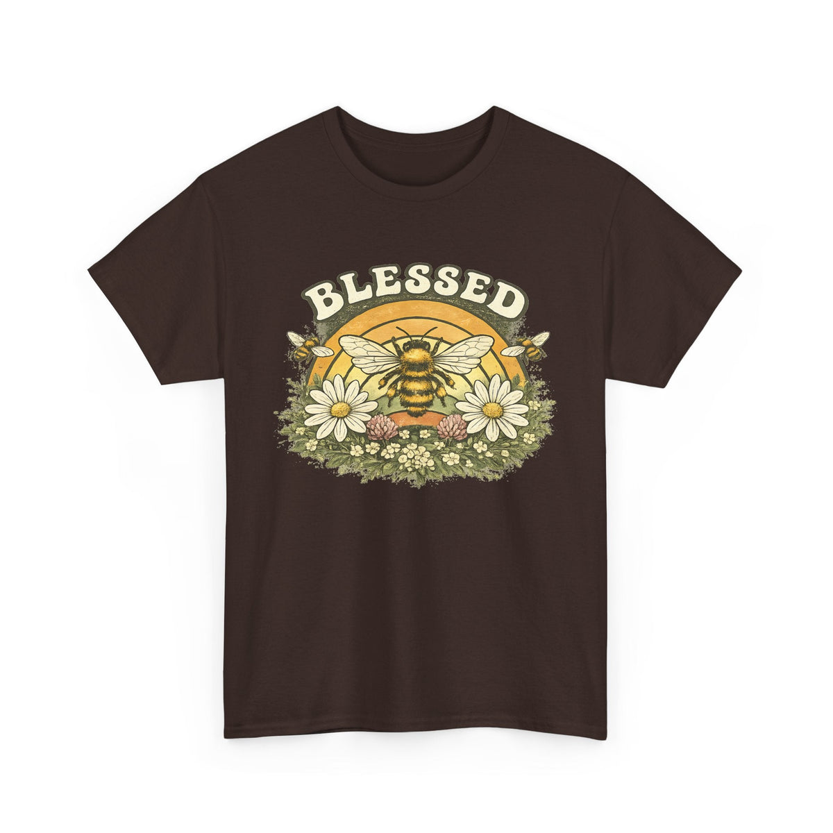Blessed Bee T-Shirt – Christlicher Glaube & Blumen-Biene Grafik-T-Shirt