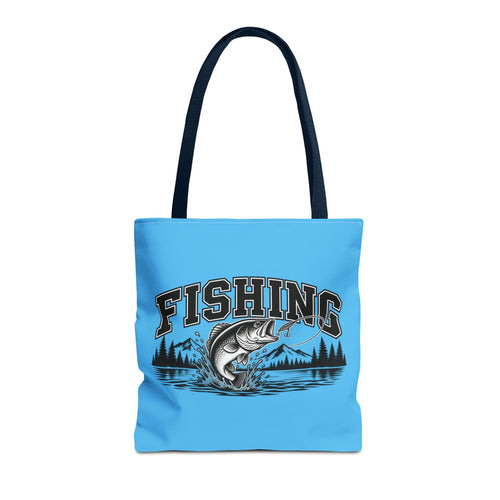 Angeln Stofftasche – Fishing Fisch & See Motiv