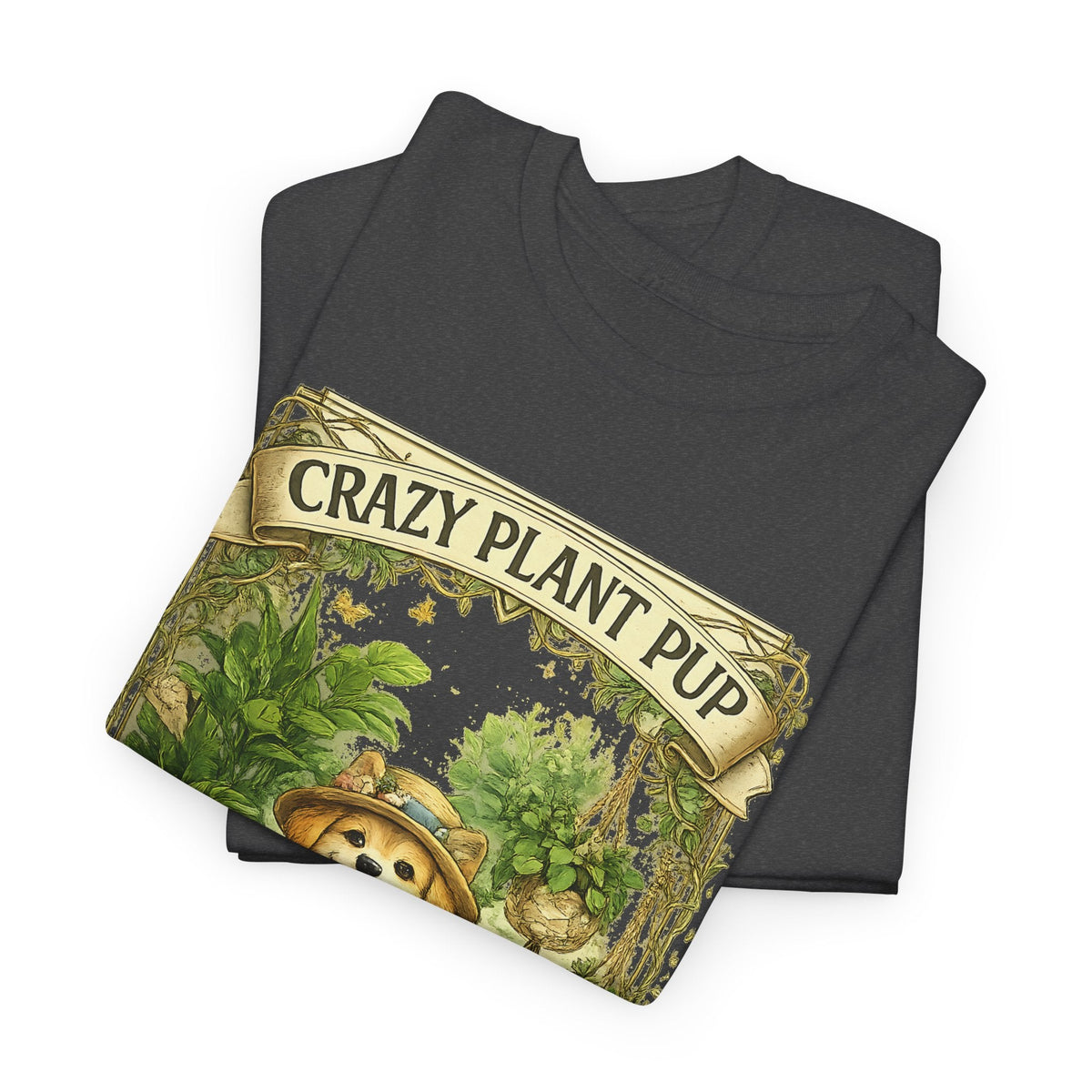 Crazy Plant Pup T-Shirt – Lustiger Hund & Pflanzenfan Grafik-T-Shirt