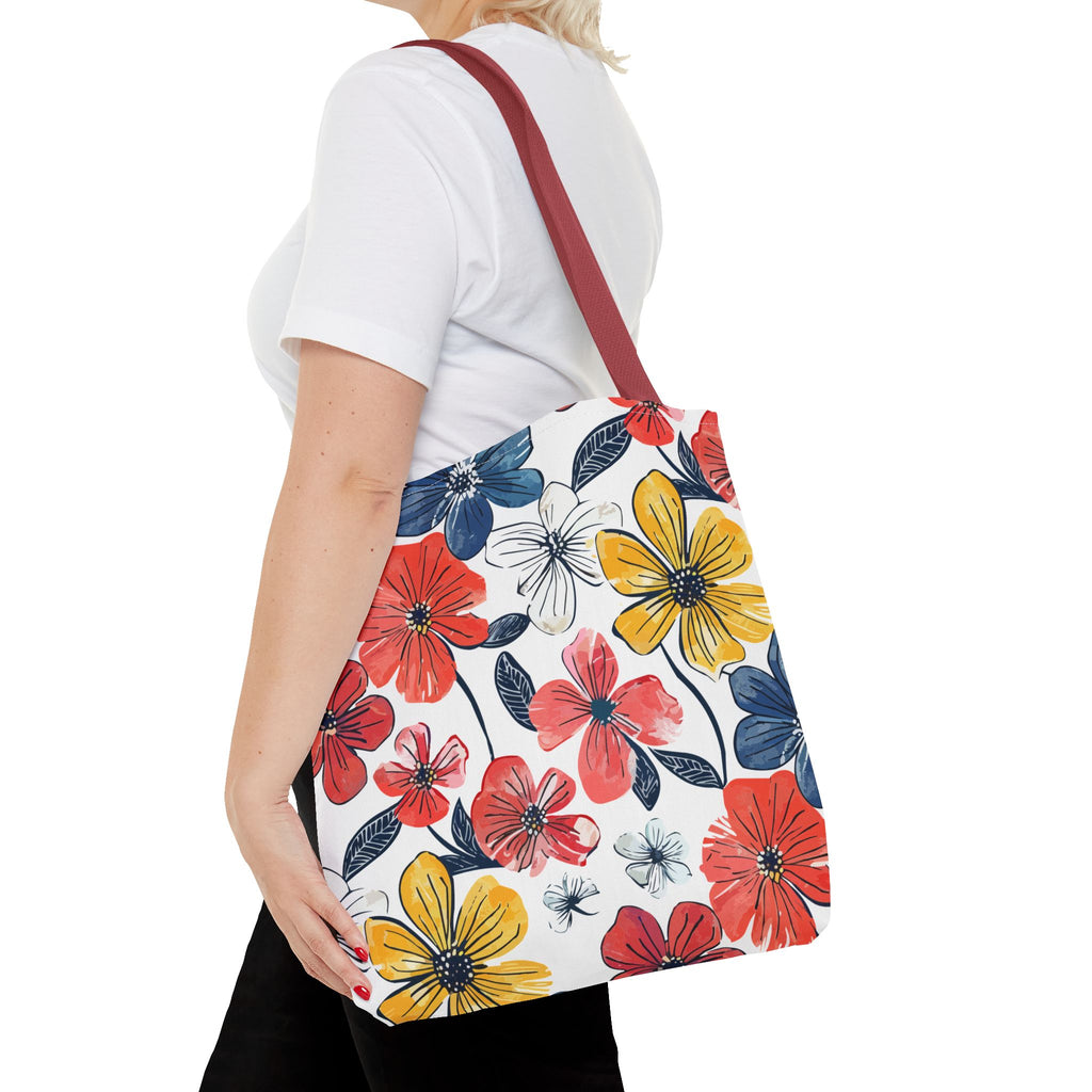 Bunte Blumen Stofftasche – Florales Sommer Design