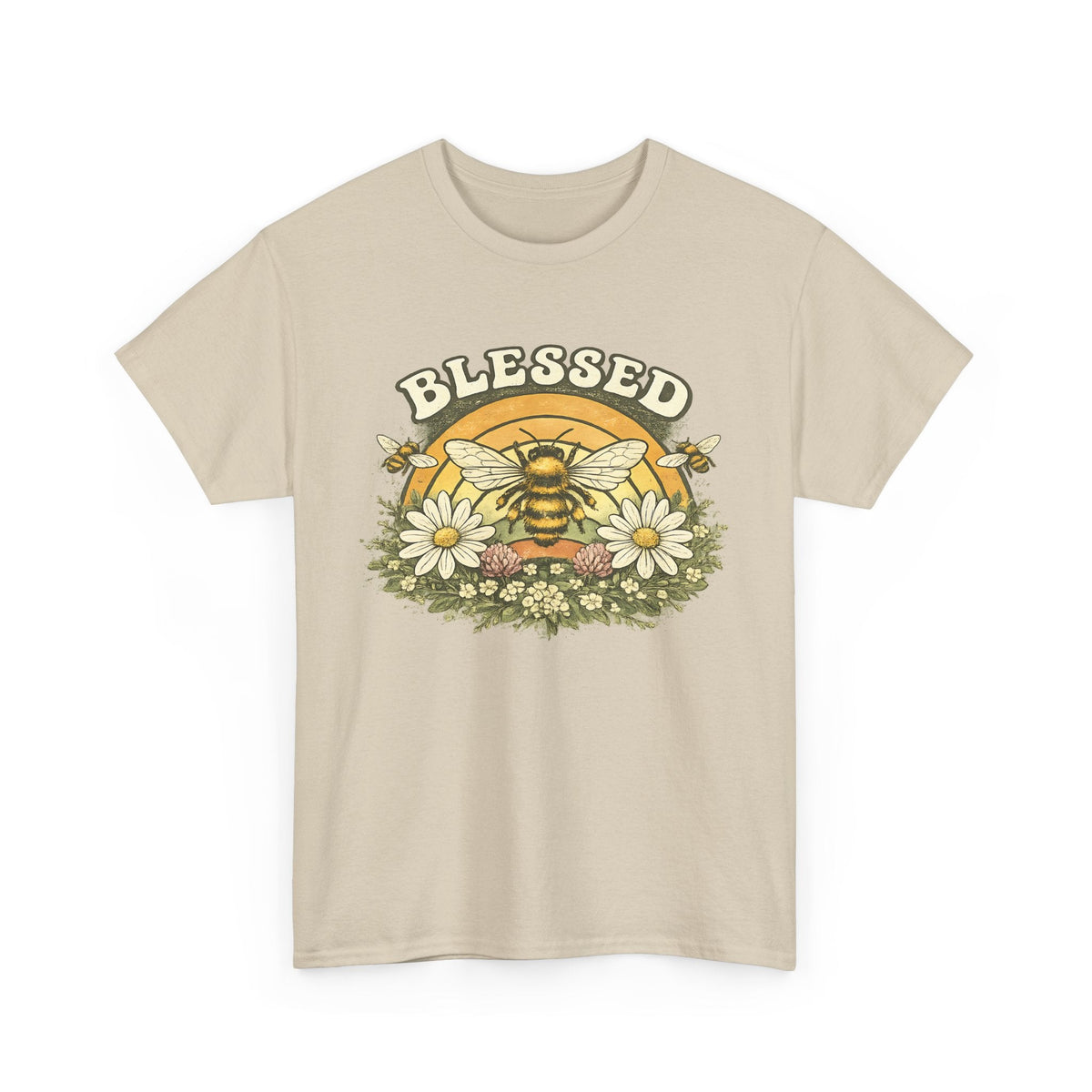 Blessed Bee T-Shirt – Christlicher Glaube & Blumen-Biene Grafik-T-Shirt