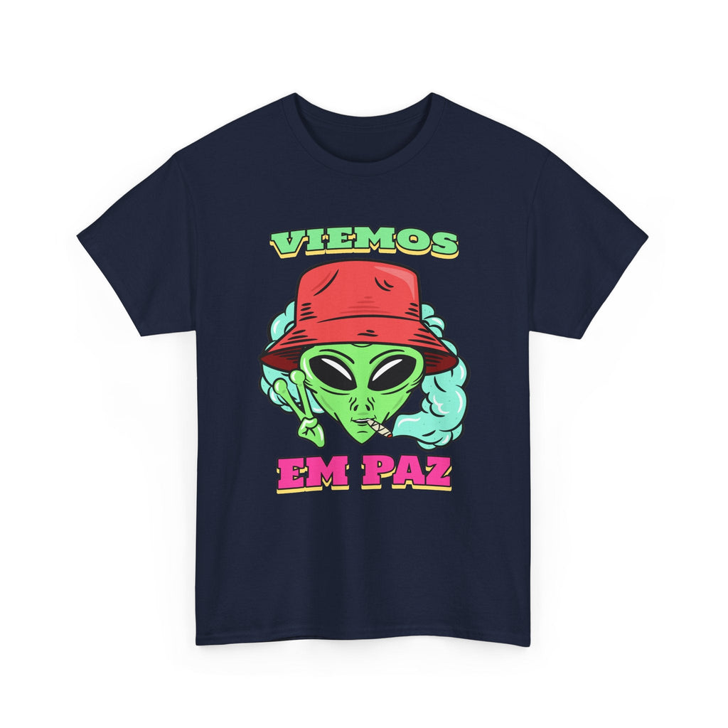 “We Come in Peace” Alien T-Shirt – Retro-UFO Grafik-T-Shirt