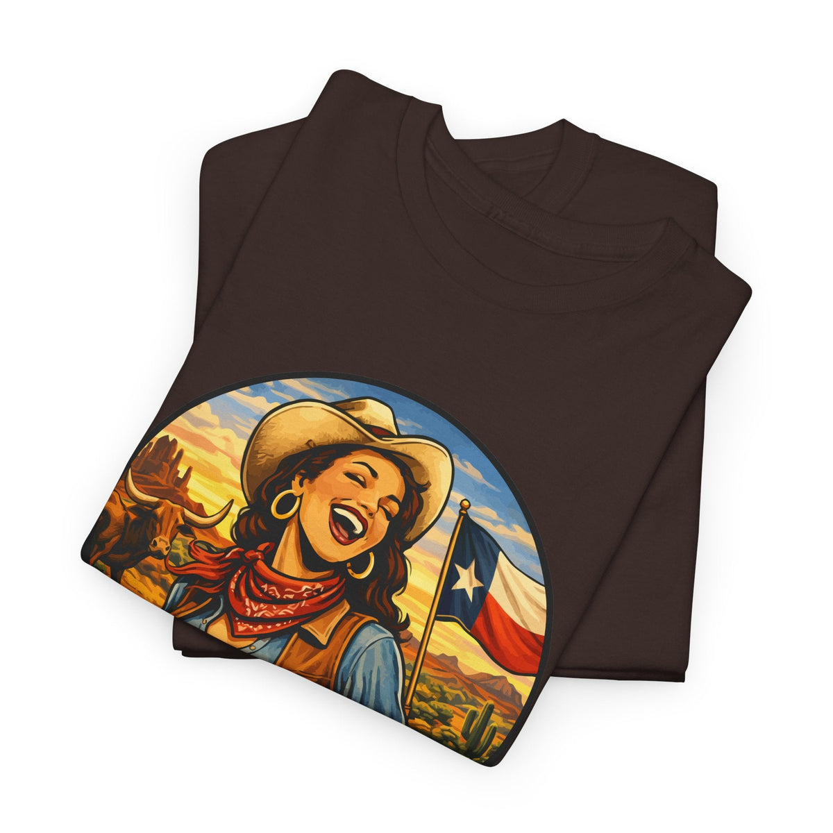 Texas Cowgirl T-Shirt – Vintage Western Texas Grafik-T-Shirt