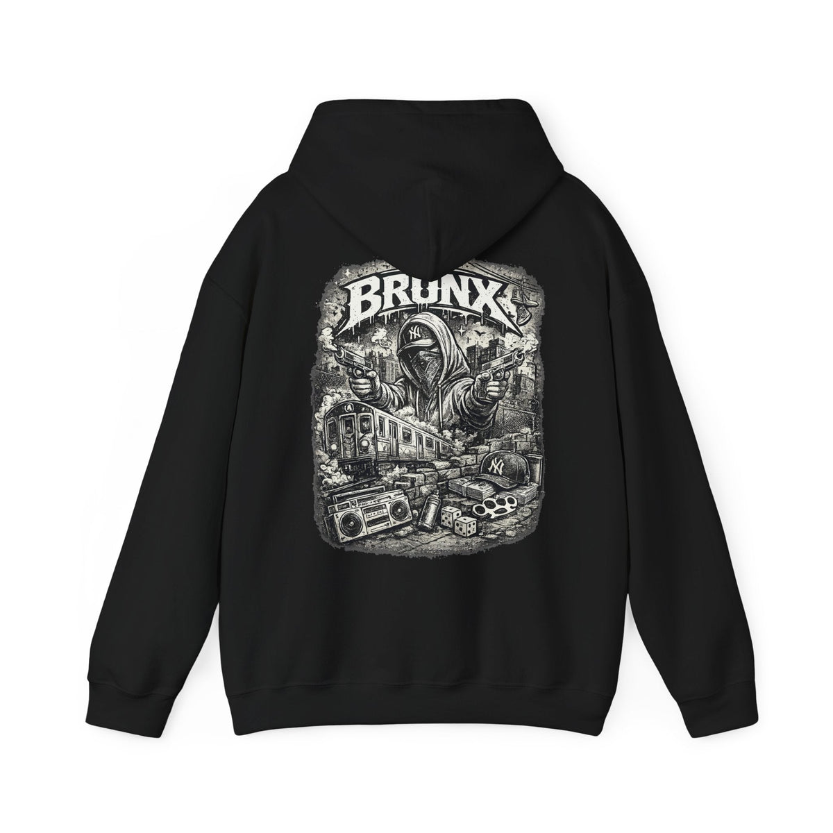 Bronx Street Art Hoodie Urban Graffiti Train & Boombox Hoodie – Kalabula