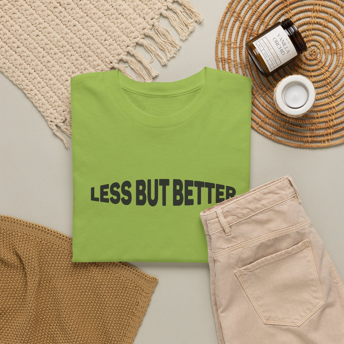 Less Is More T-Shirt – Minimalistischer Unisex-Slogan T-Shirt