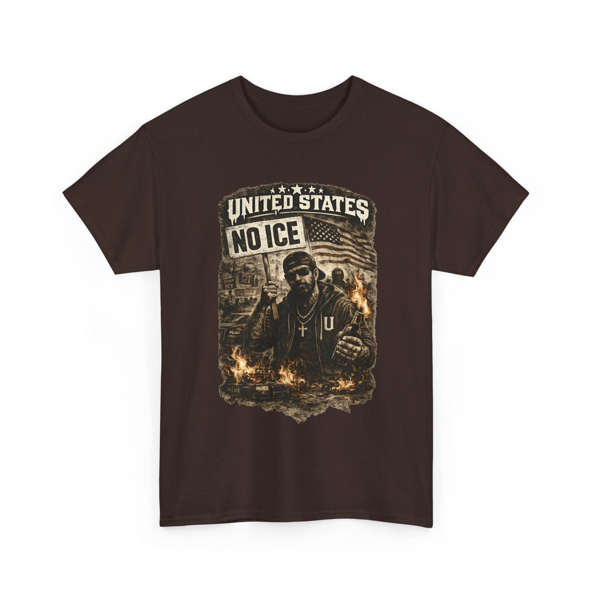 No ICE T-Shirt – USA Statement Streetwear Grafik-T-Shirt