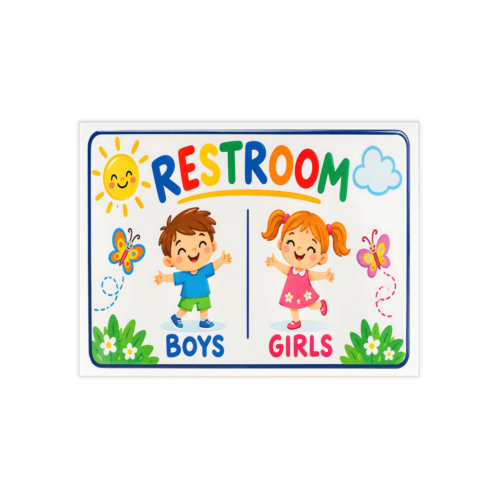 Kinder-Toilettenschild aus Keramik – Jungen & Mädchen – SE6
