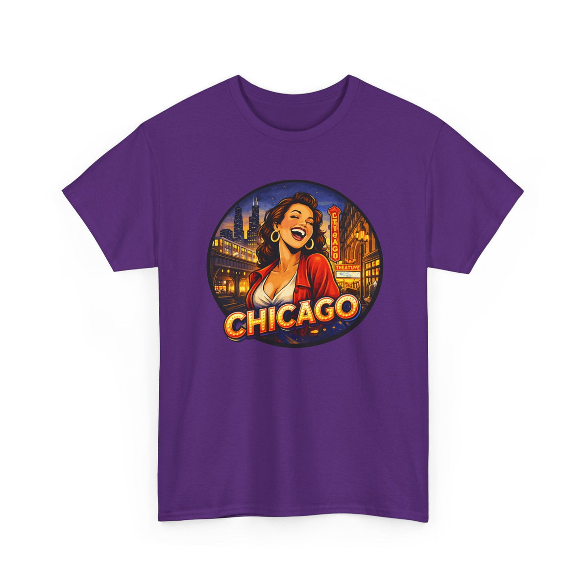 Chicago Skyline T-Shirt – Vintage Retro-Stadt Grafik-T-Shirt