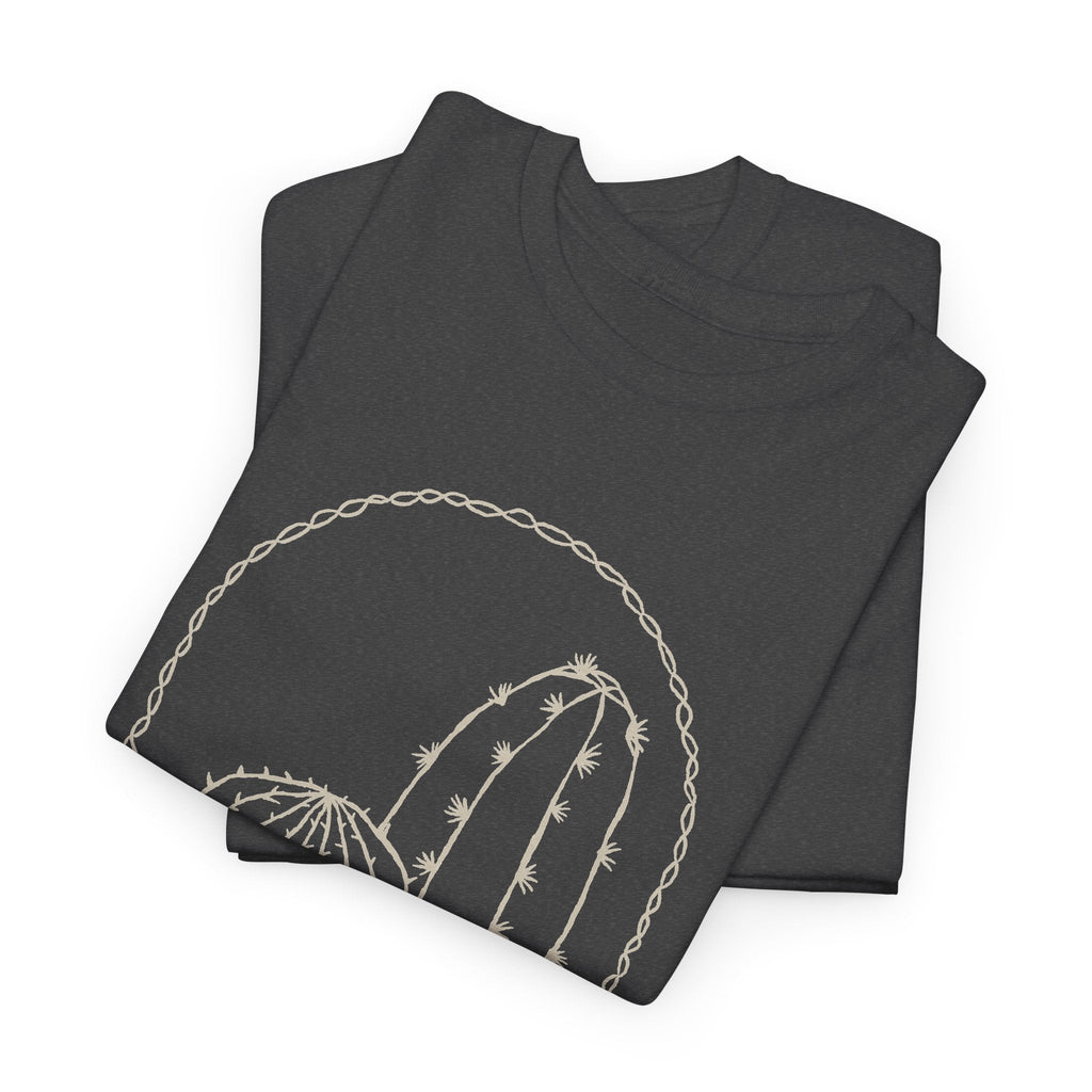 Minimal Cactus T-Shirt – Wüsten-Line-Art Unisex Grafik-T-Shirt
