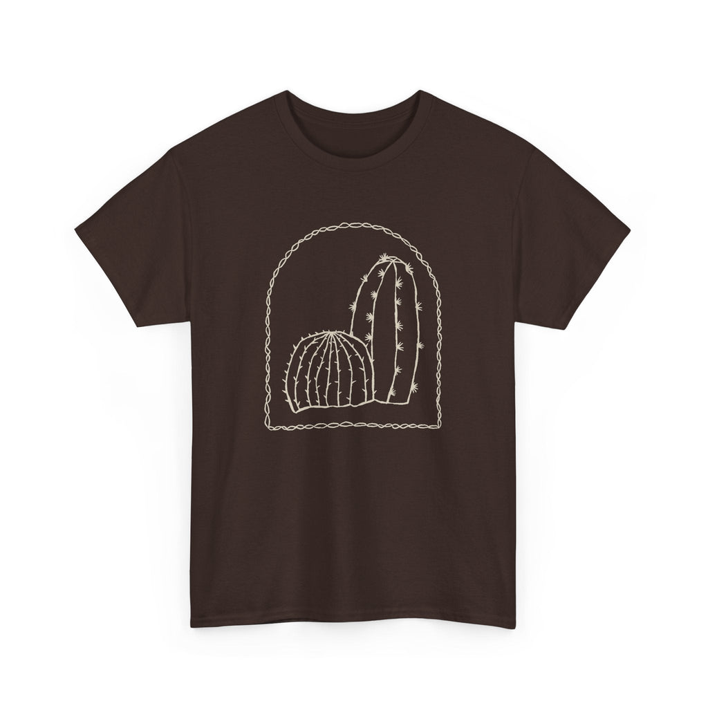 Minimal Cactus T-Shirt – Wüsten-Line-Art Unisex Grafik-T-Shirt