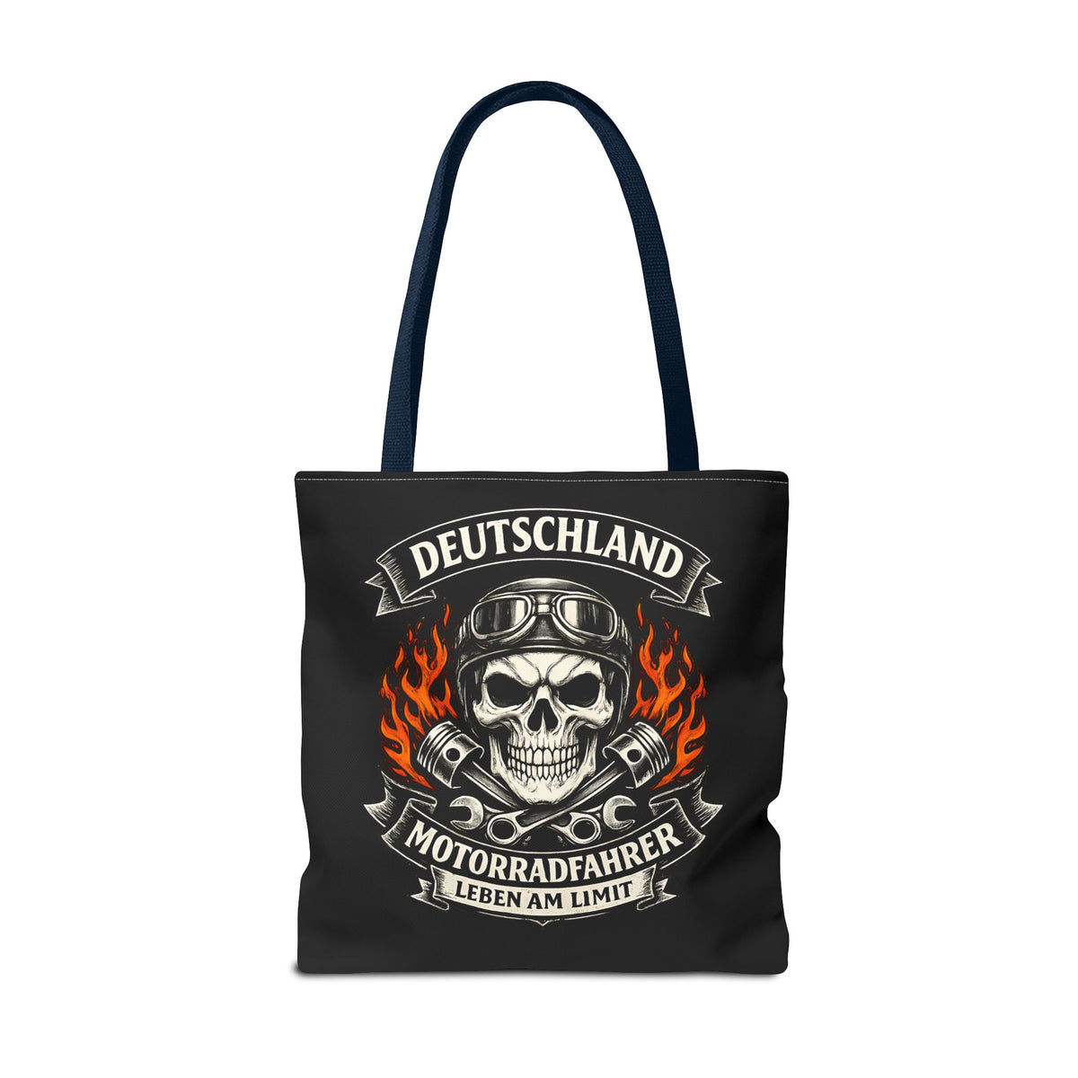 Motorradfahrer Stofftasche – Deutschland Biker Totenkopf Motiv