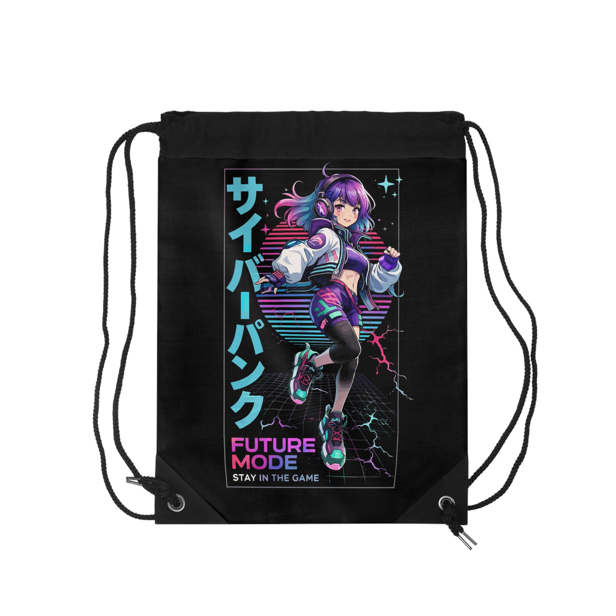 Cyber-Anime Turnbeutel – Futuristisches Mädchen-Motiv von Kalabula