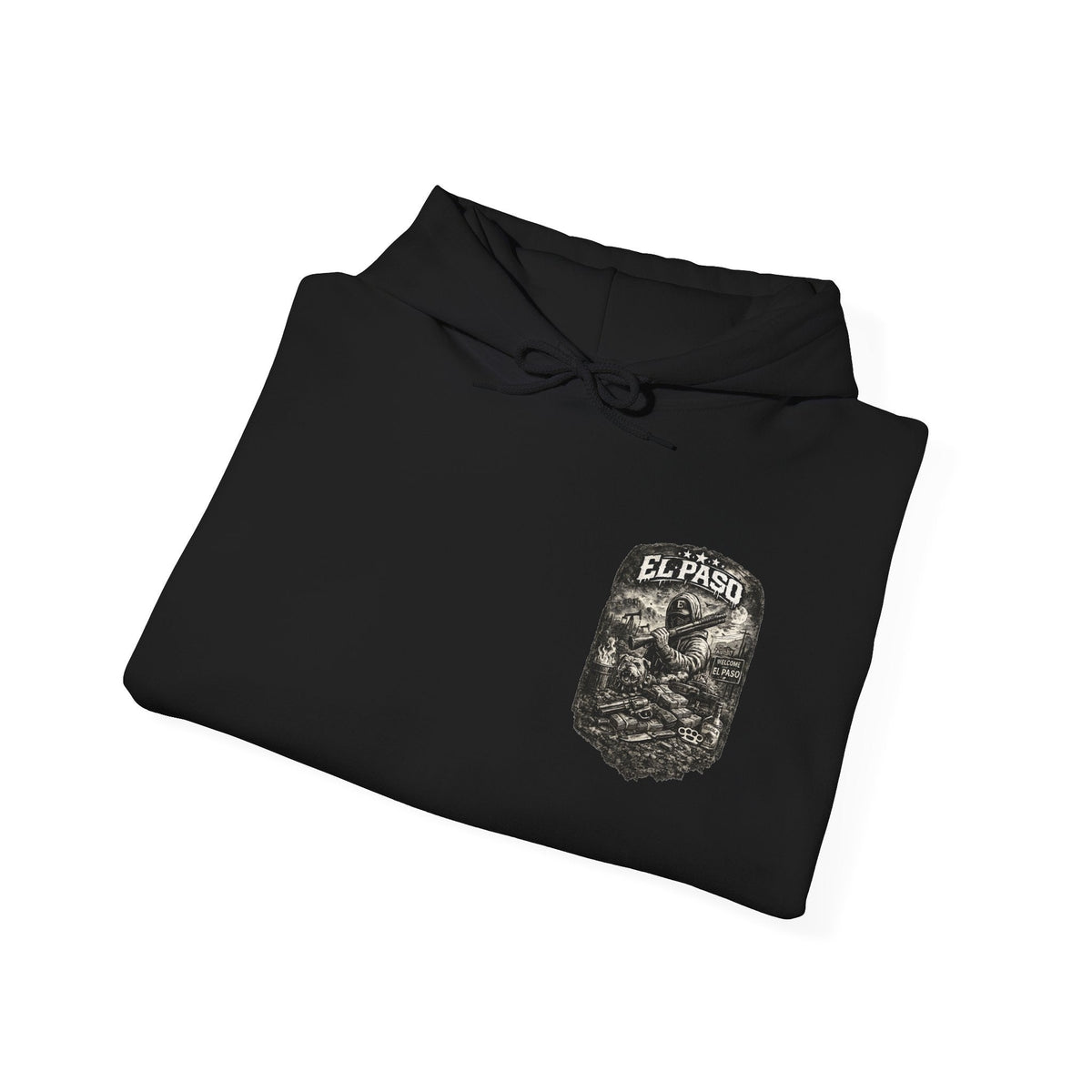 El Paso Hoodie Texas Border Streetwear, Dark Western Graphic Hoodie, Urban Unisex Hoodie – Kalabula