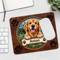 Personalisiertes Golden-Retriever-Mousepad mit Name
