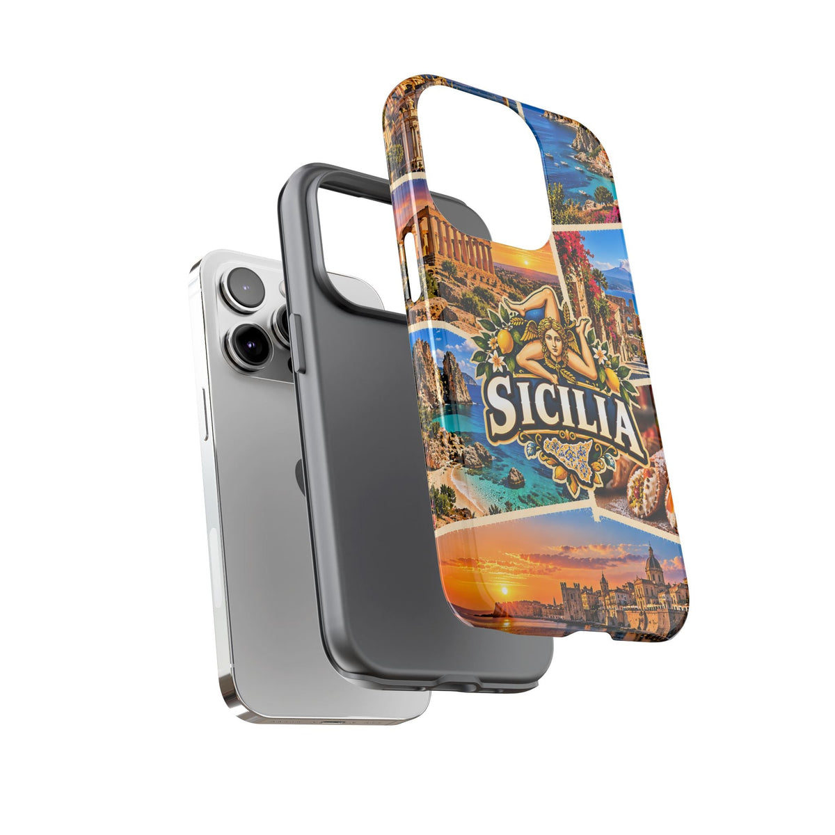 Sizilien Italien Robuste Handyhülle – Sizilianische Reise-Collage